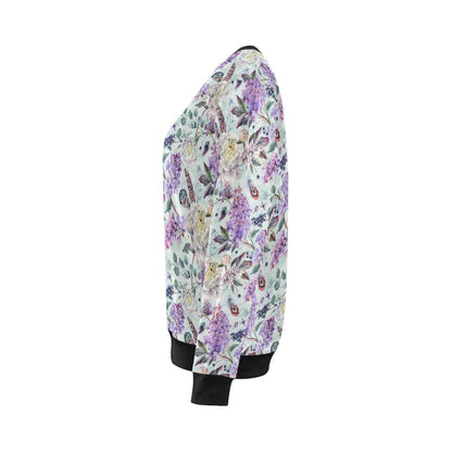 Lilac Pattern Print Design LI06 Women Long Sleeve Sweatshirt-JorJune