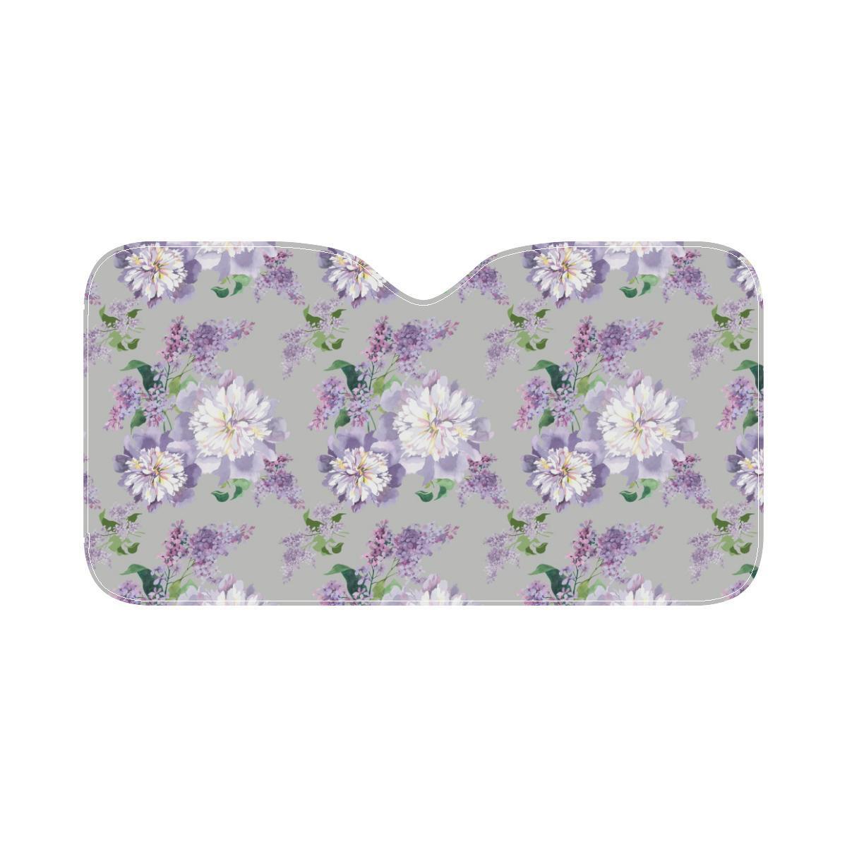 Lilac Pattern Print Design LI07 Car Sun Shade-JorJune