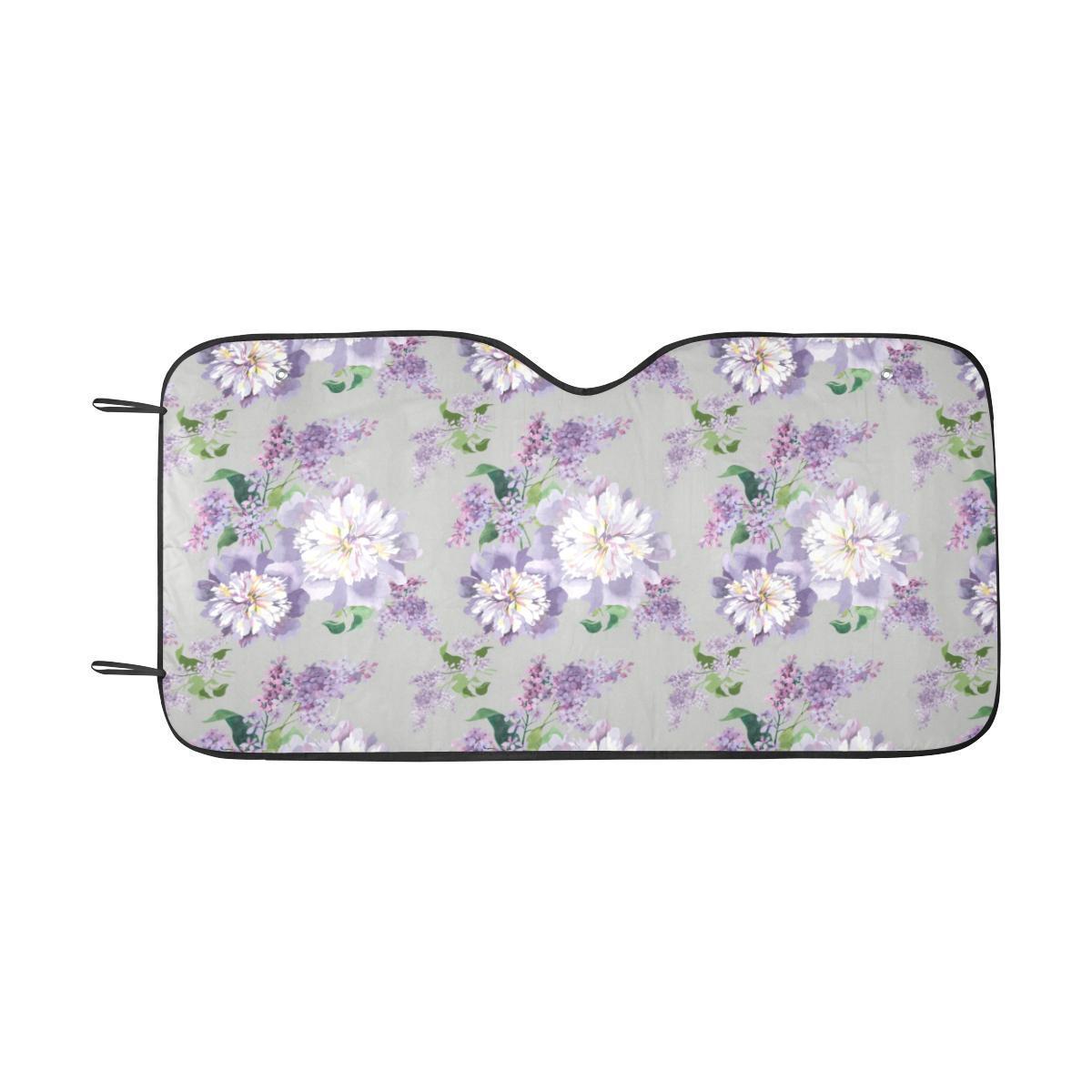 Lilac Pattern Print Design LI07 Car Sun Shade-JorJune