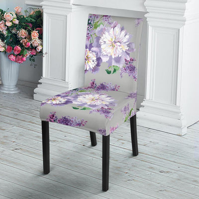 Lilac Pattern Print Design LI07 Dining Chair Slipcover-JORJUNE.COM
