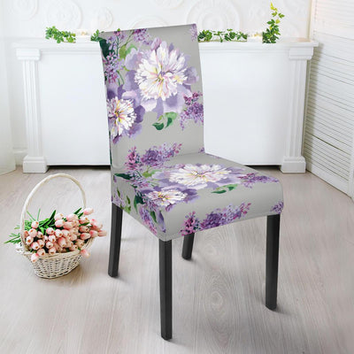 Lilac Pattern Print Design LI07 Dining Chair Slipcover-JORJUNE.COM