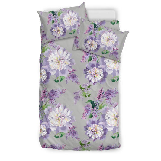 Lilac Pattern Print Design LI07 Duvet Cover Bedding Set-JORJUNE.COM