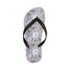 Lilac Pattern Print Design LI07 Flip Flops-JorJune