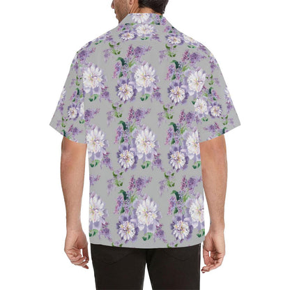 Lilac Pattern Print Design LI07 Men Hawaiian Shirt-JorJune