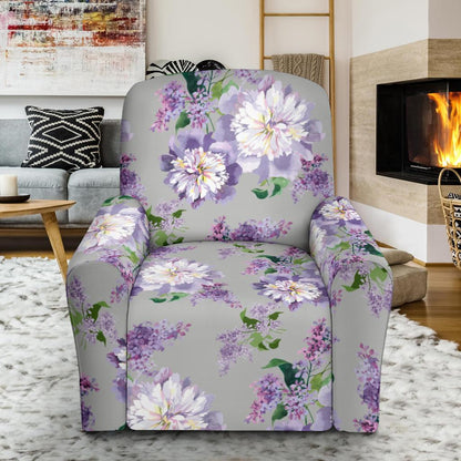Lilac Pattern Print Design LI07 Recliner Slipcover-JORJUNE.COM