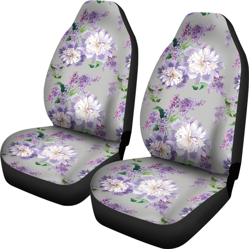 Lilac Pattern Print Design LI07 Universal Fit Car Seat Covers-JorJune