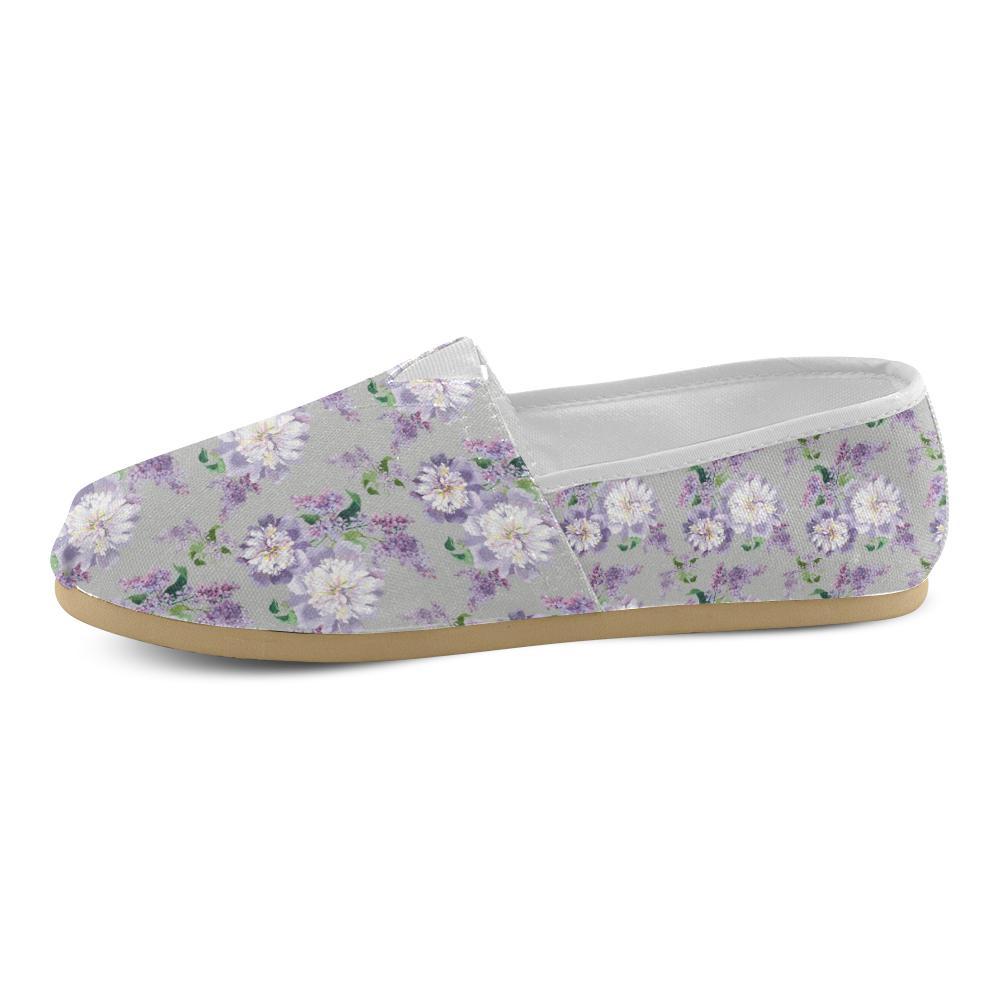 Lilac Pattern Print Design LI07 Women Casual Shoes-JorJune.com