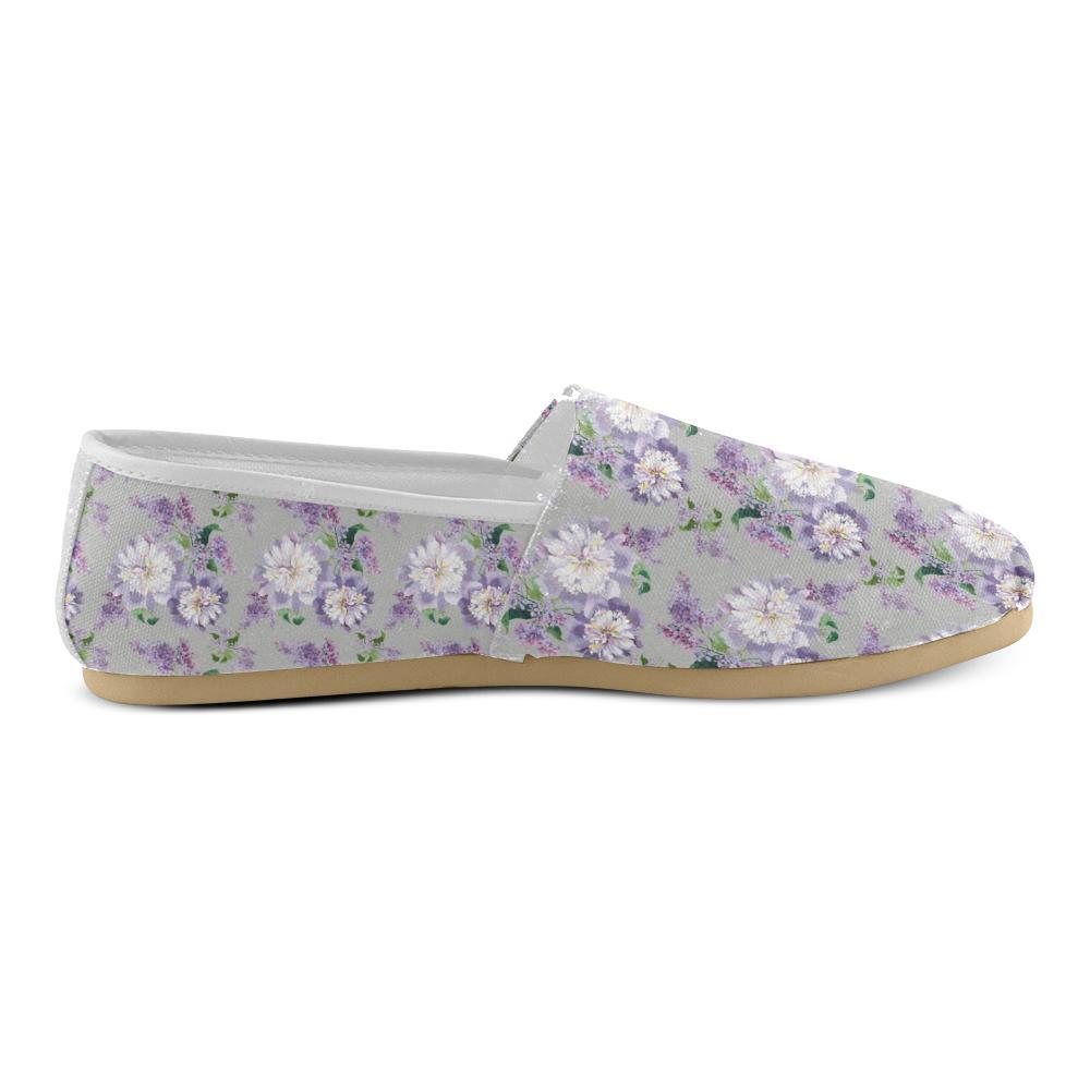 Lilac Pattern Print Design LI07 Women Casual Shoes-JorJune.com