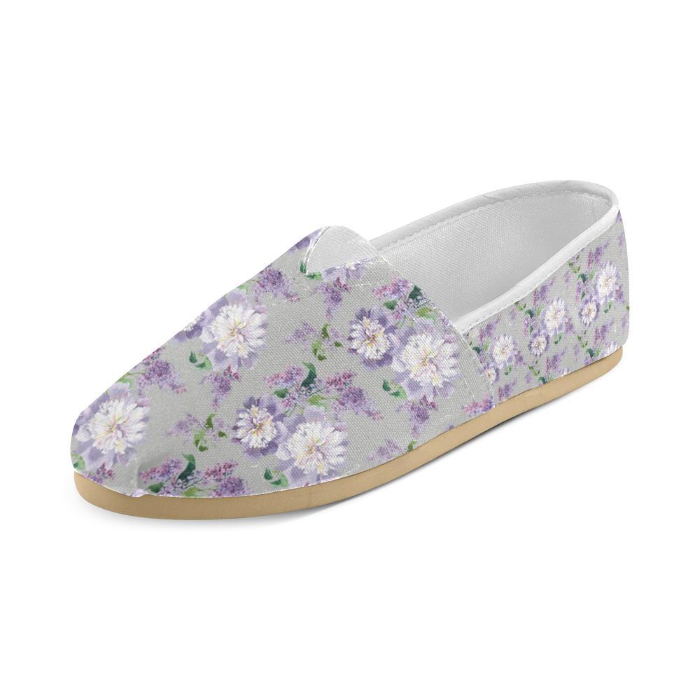 Lilac Pattern Print Design LI07 Women Casual Shoes-JorJune.com