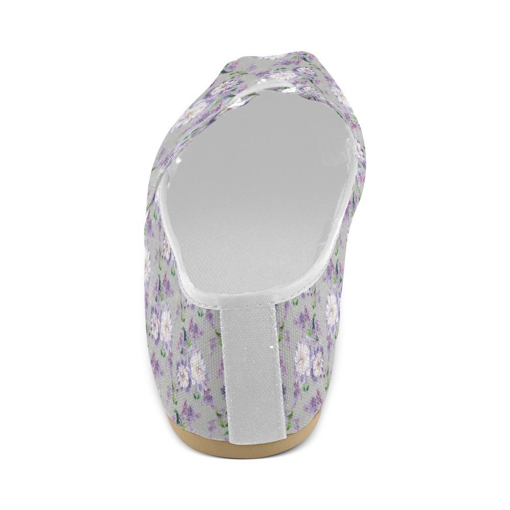 Lilac Pattern Print Design LI07 Women Casual Shoes-JorJune.com