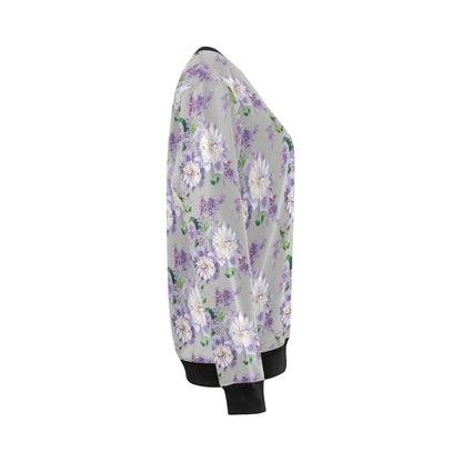 Lilac Pattern Print Design LI07 Women Long Sleeve Sweatshirt-JorJune