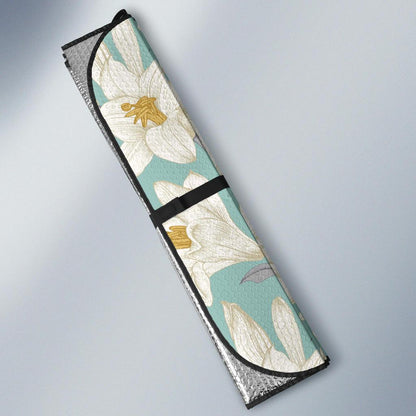Lily Pattern Print Design 02 Car Sun Shades-JORJUNE.COM