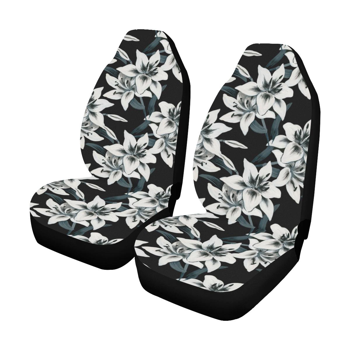 Lily Pattern Print Design 03 Car Seat Covers (Set of 2)-JORJUNE.COM