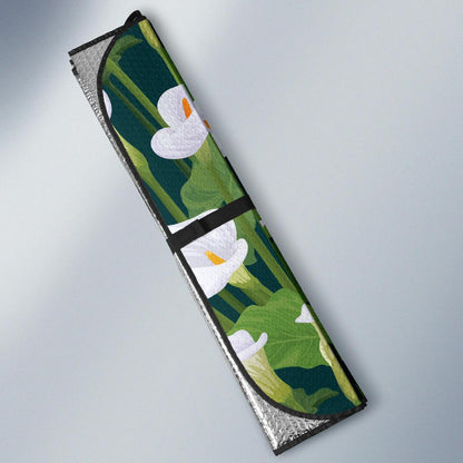 Lily Pattern Print Design 04 Car Sun Shades-JORJUNE.COM