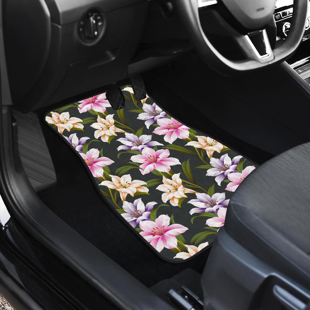 Lily Pattern Print Design LY01 Car Floor Mats-JorJune.com