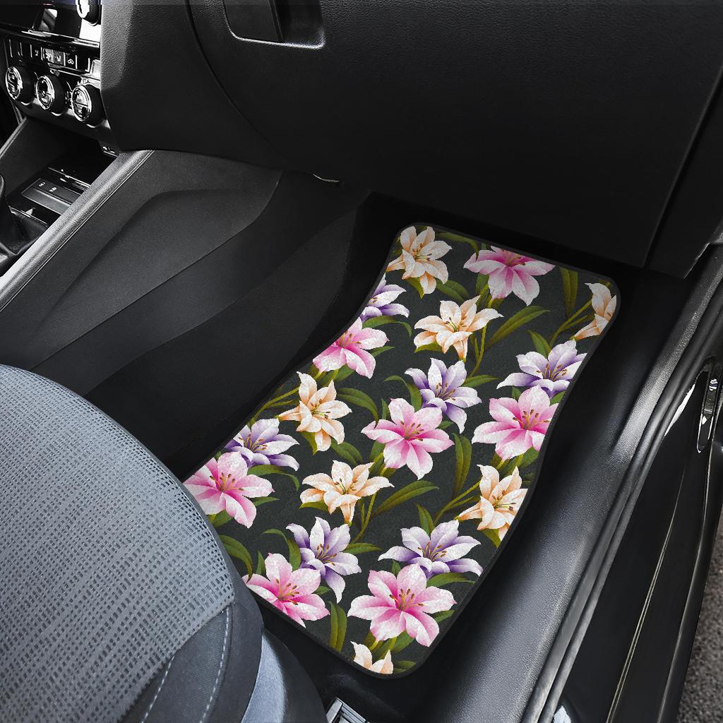 Lily Pattern Print Design LY01 Car Floor Mats-JorJune.com