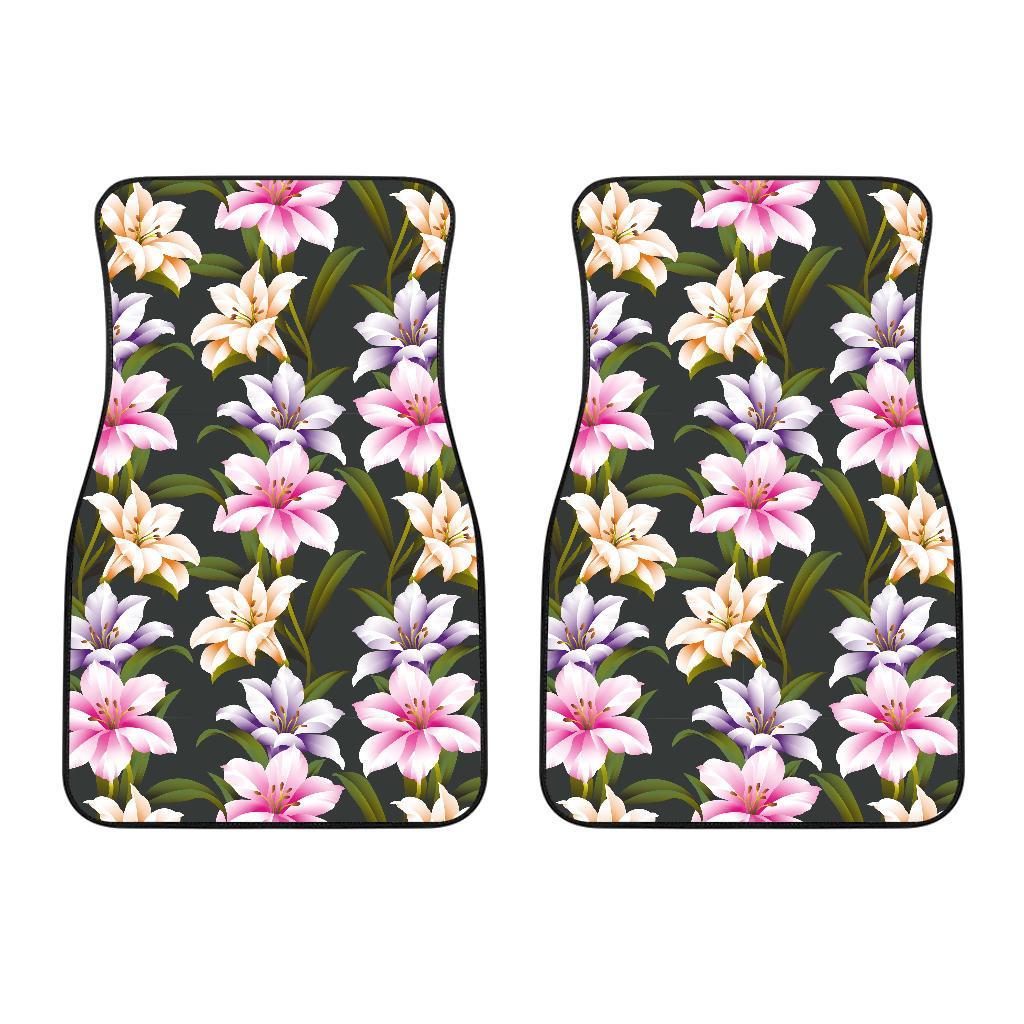 Lily Pattern Print Design LY01 Car Floor Mats-JorJune.com