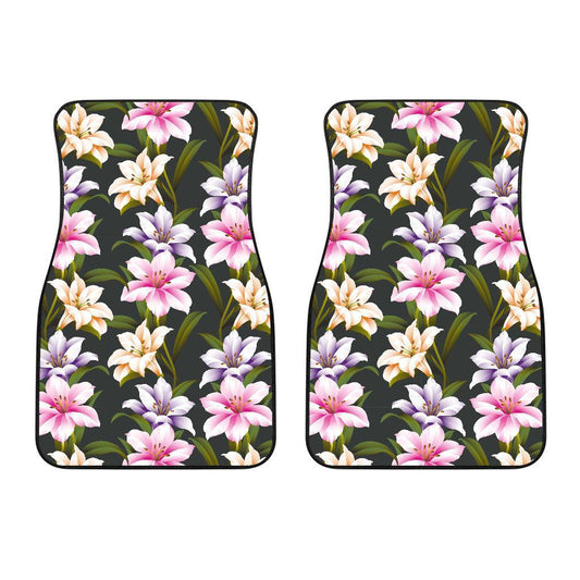 Lily Pattern Print Design LY01 Car Floor Mats-JorJune.com