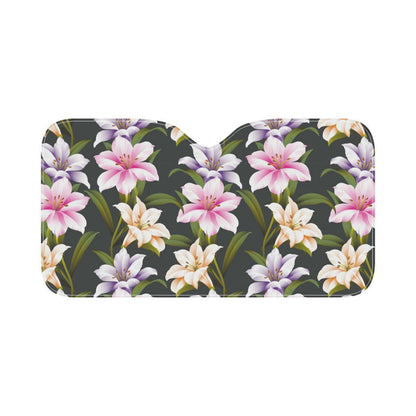 Lily Pattern Print Design LY01 Car Sun Shade-JorJune
