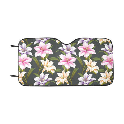 Lily Pattern Print Design LY01 Car Sun Shade-JorJune