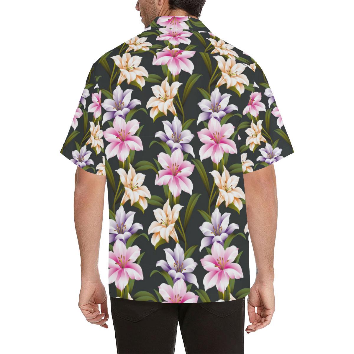 Lily Pattern Print Design LY01 Men Hawaiian Shirt-JorJune