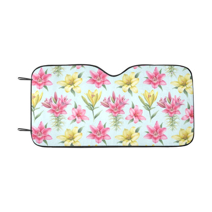Lily Pattern Print Design LY010 Car Sun Shade-JorJune