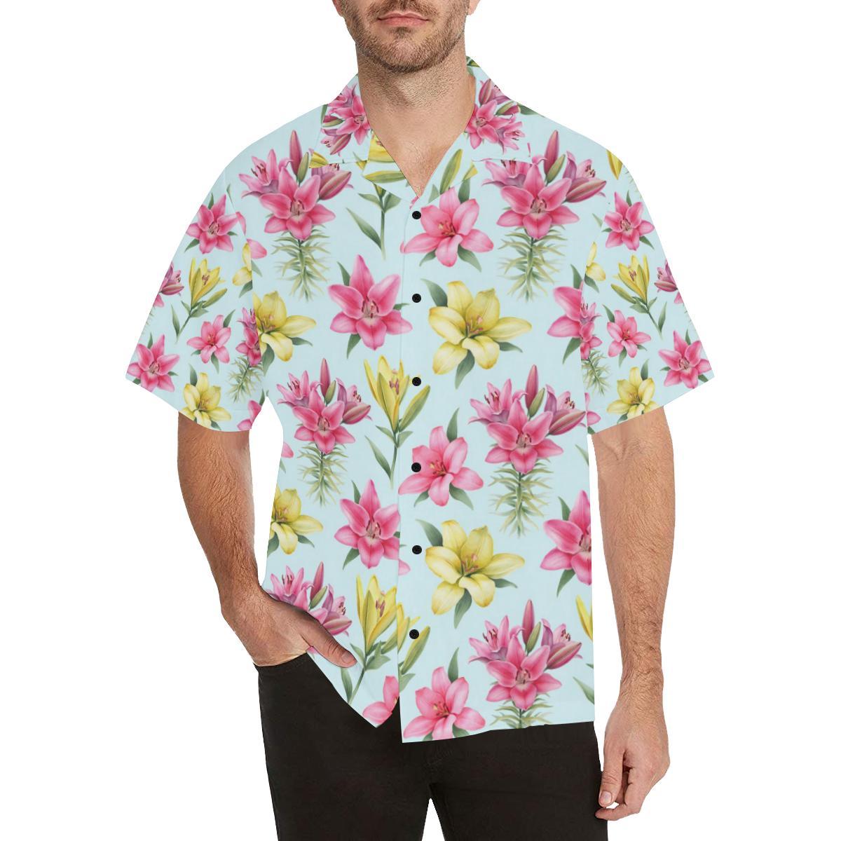 Lily Pattern Print Design LY010 Men Hawaiian Shirt-JorJune