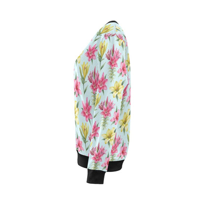 Lily Pattern Print Design LY010 Women Long Sleeve Sweatshirt-JorJune