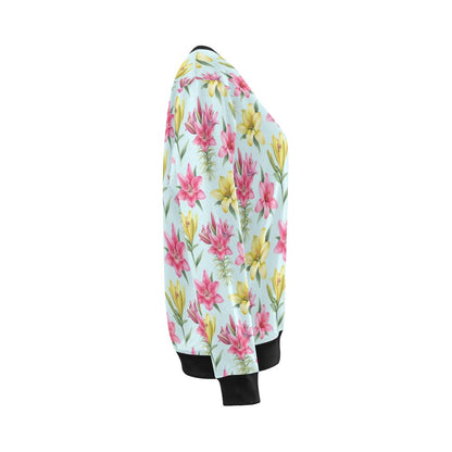 Lily Pattern Print Design LY010 Women Long Sleeve Sweatshirt-JorJune