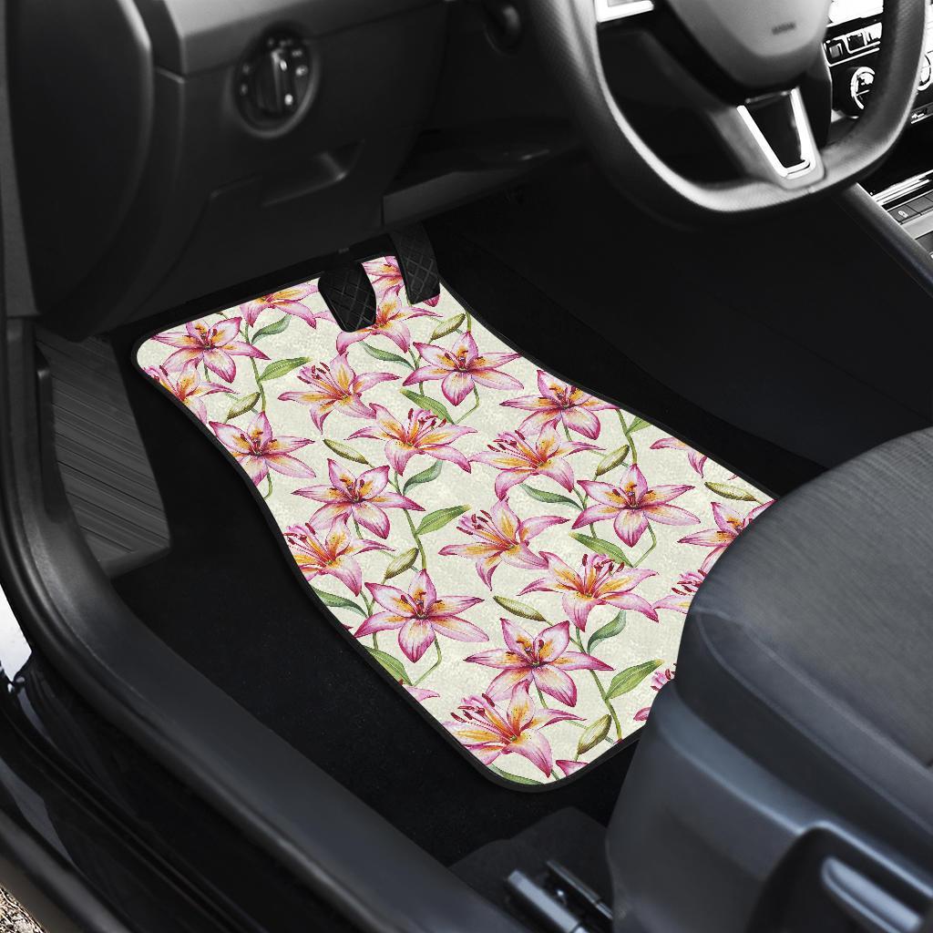 Lily Pattern Print Design LY011 Car Floor Mats-JORJUNE.COM