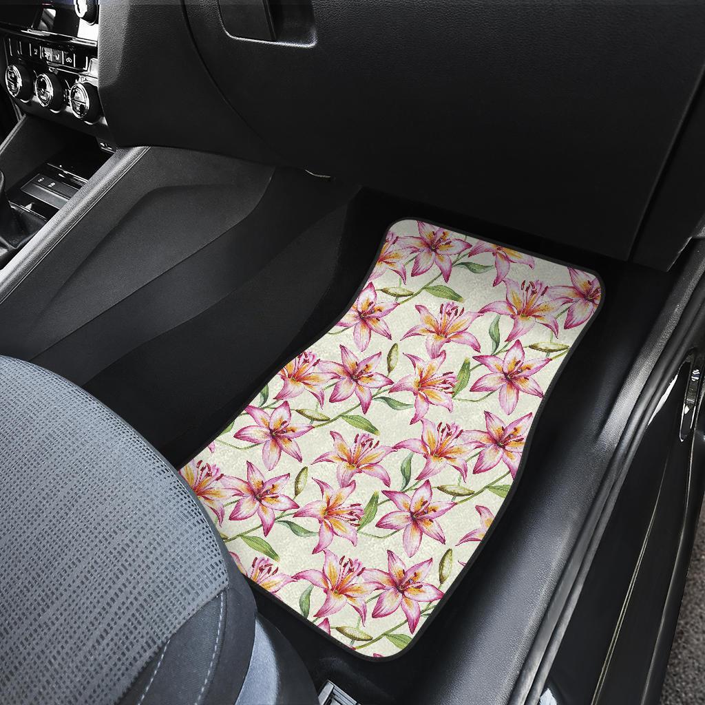 Lily Pattern Print Design LY011 Car Floor Mats-JORJUNE.COM