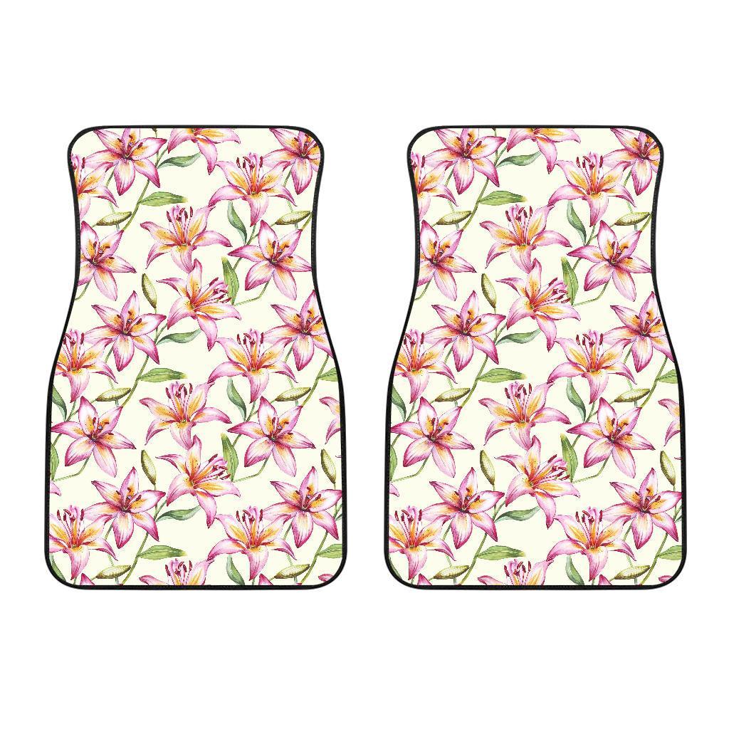 Lily Pattern Print Design LY011 Car Floor Mats-JORJUNE.COM
