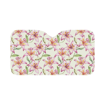 Lily Pattern Print Design LY011 Car Sun Shade-JorJune
