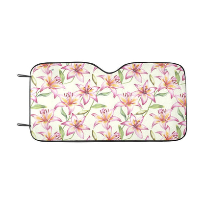 Lily Pattern Print Design LY011 Car Sun Shade-JorJune