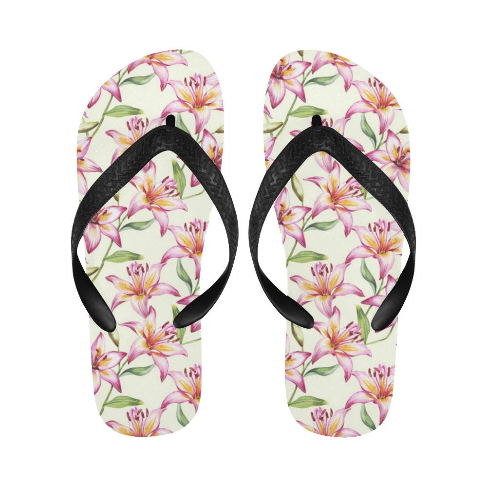 Lily Pattern Print Design LY011 Flip Flops-JorJune