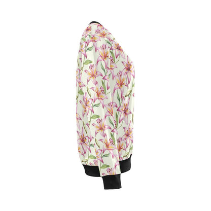 Lily Pattern Print Design LY011 Women Long Sleeve Sweatshirt-JorJune