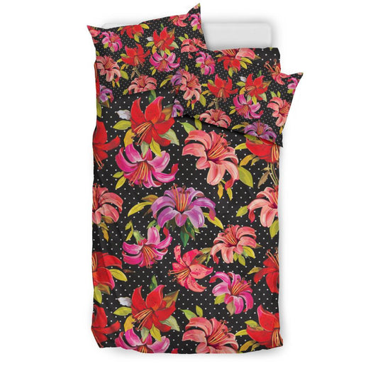 Lily Pattern Print Design LY012 Duvet Cover Bedding Set-JORJUNE.COM