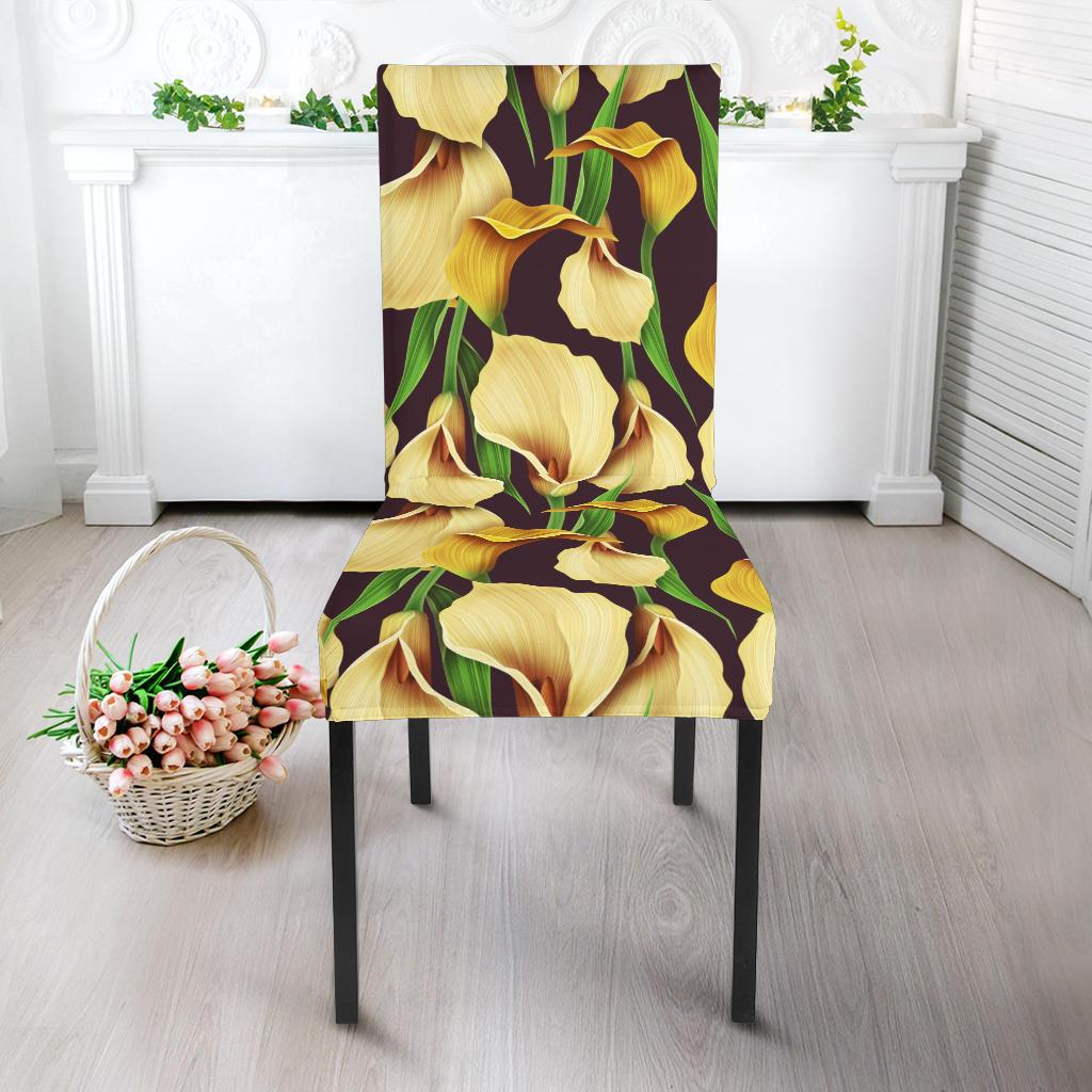 Lily Pattern Print Design LY013 Dining Chair Slipcover-JORJUNE.COM
