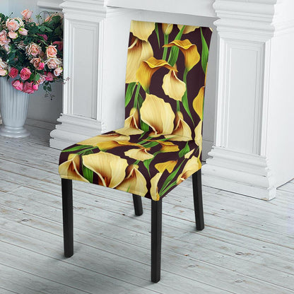 Lily Pattern Print Design LY013 Dining Chair Slipcover-JORJUNE.COM