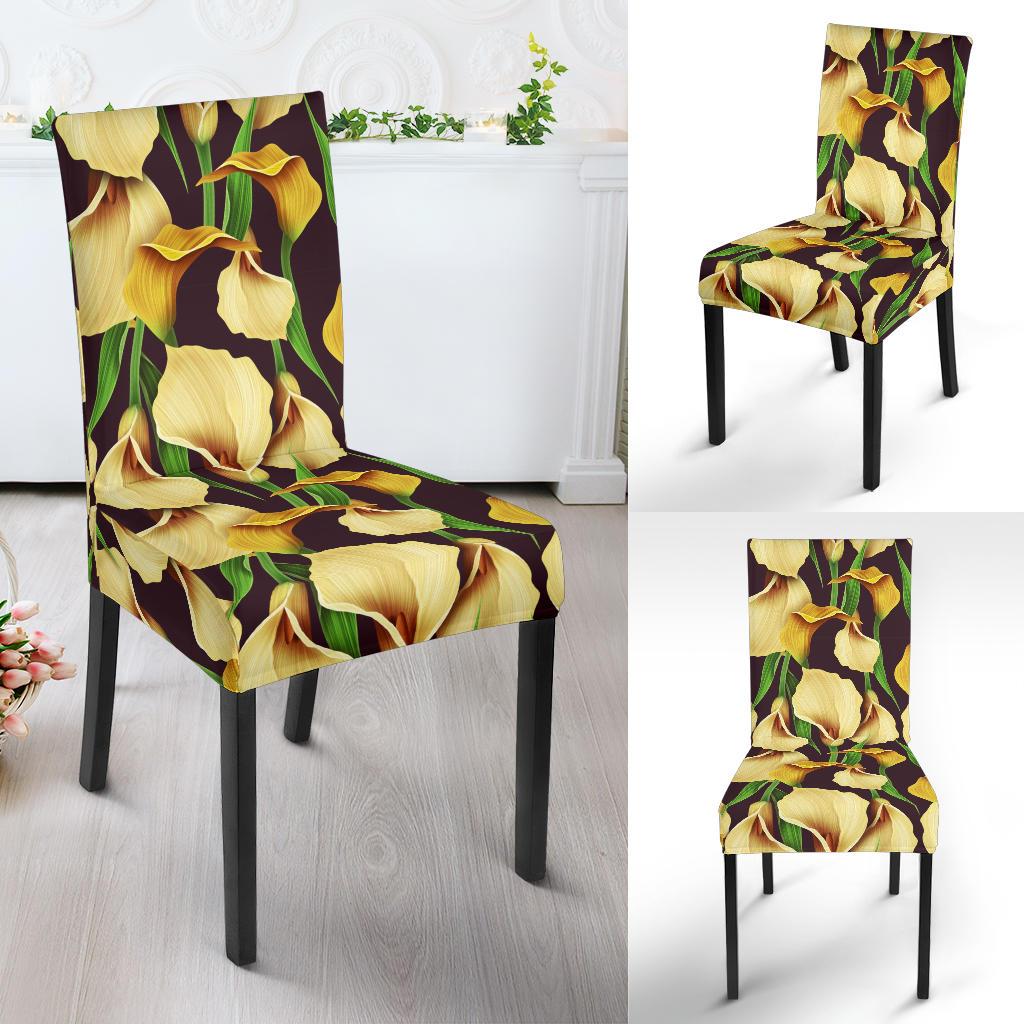 Lily Pattern Print Design LY013 Dining Chair Slipcover-JORJUNE.COM
