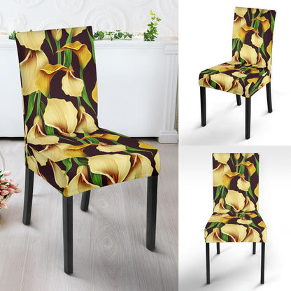 Lily Pattern Print Design LY013 Dining Chair Slipcover-JORJUNE.COM