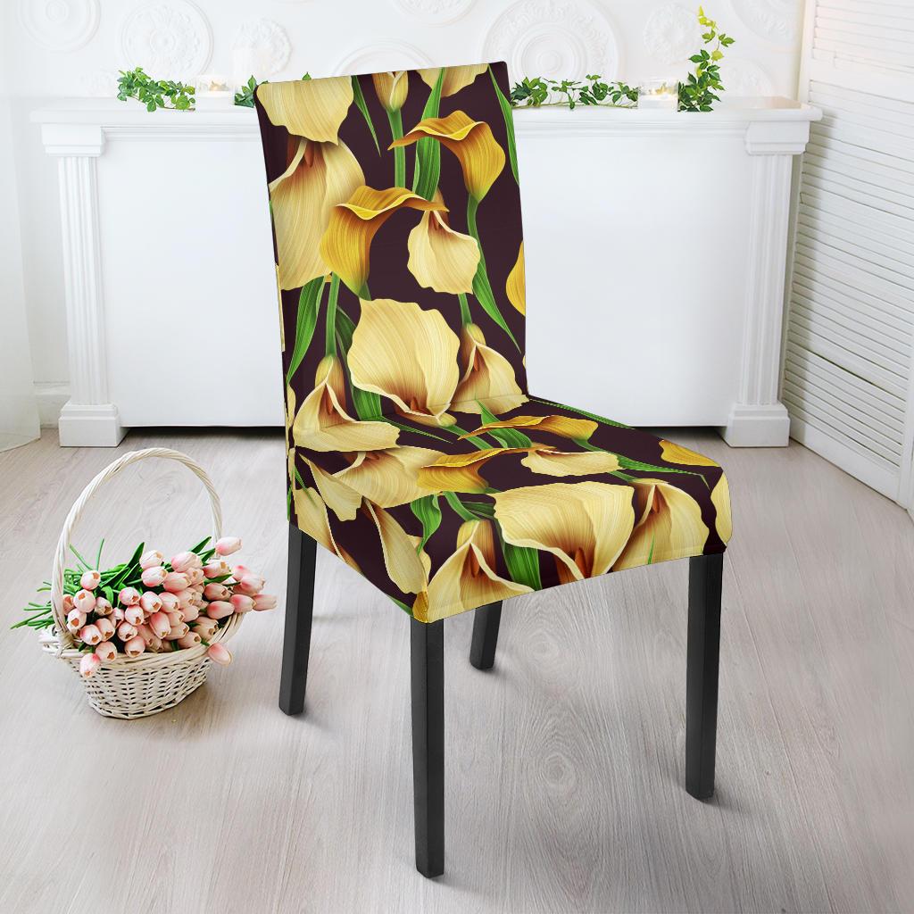 Lily Pattern Print Design LY013 Dining Chair Slipcover-JORJUNE.COM