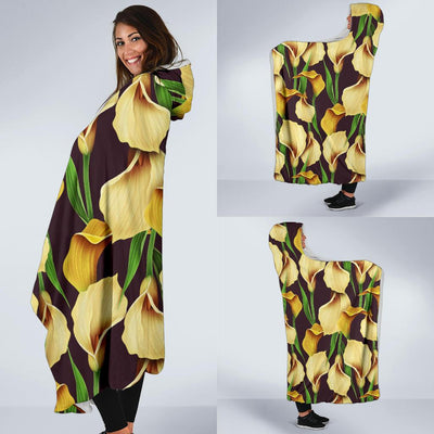 Lily Pattern Print Design LY013 Hooded Blanket-JORJUNE.COM