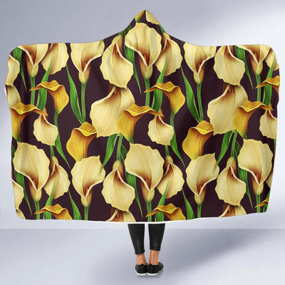 Lily Pattern Print Design LY013 Hooded Blanket-JORJUNE.COM