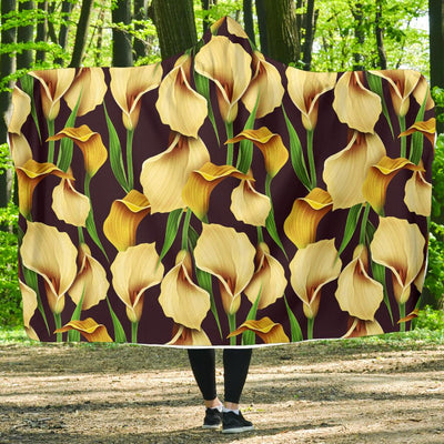 Lily Pattern Print Design LY013 Hooded Blanket-JORJUNE.COM