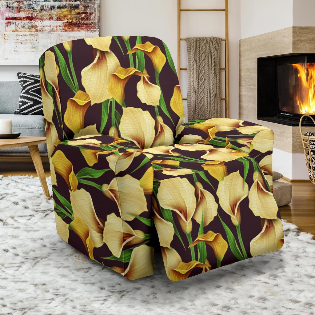 Lily Pattern Print Design LY013 Recliner Slipcover-JORJUNE.COM