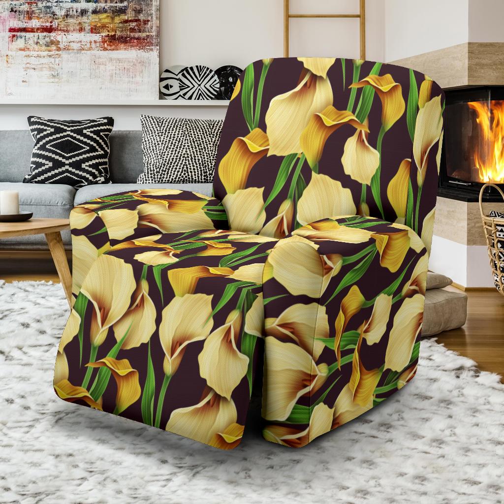 Lily Pattern Print Design LY013 Recliner Slipcover-JORJUNE.COM