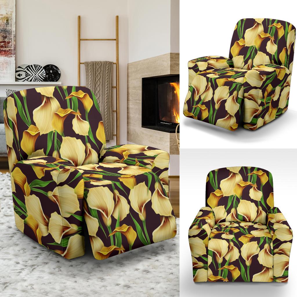Lily Pattern Print Design LY013 Recliner Slipcover-JORJUNE.COM