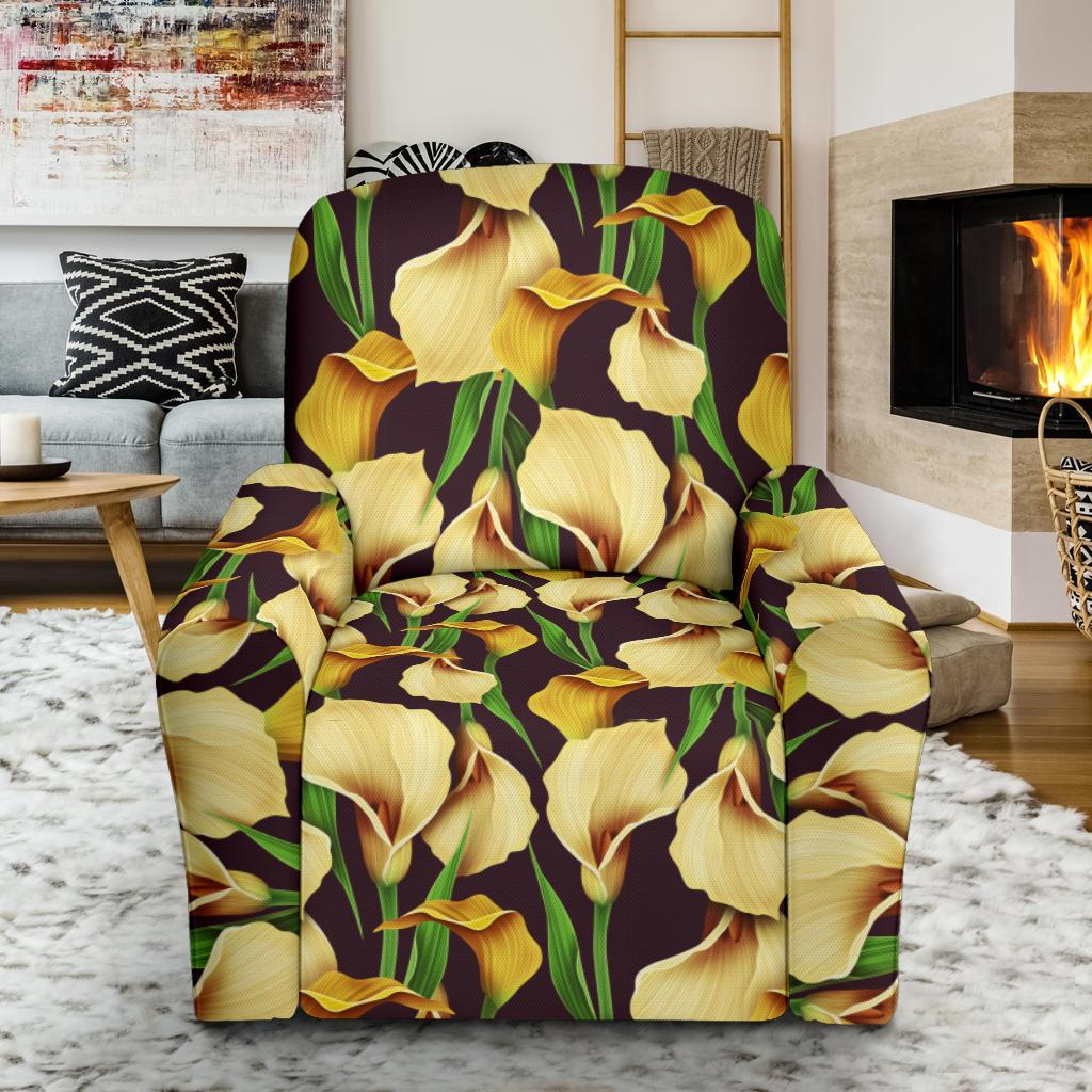 Lily Pattern Print Design LY013 Recliner Slipcover-JORJUNE.COM