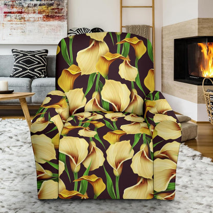 Lily Pattern Print Design LY013 Recliner Slipcover-JORJUNE.COM